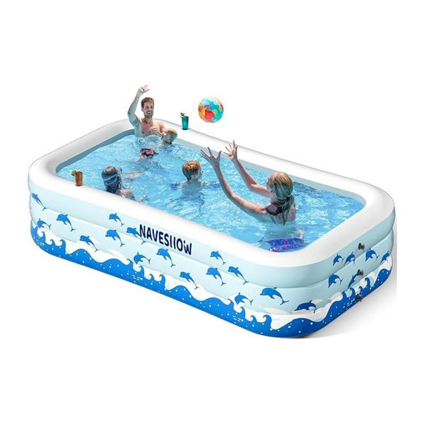 130-In x 72-In x 22-Inch Inflatable Swimming Pool with Seats