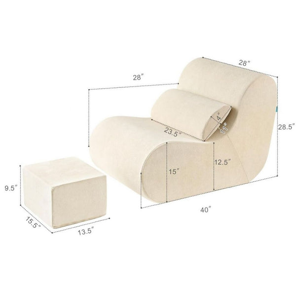 Bean Bag Chair with Ottoman