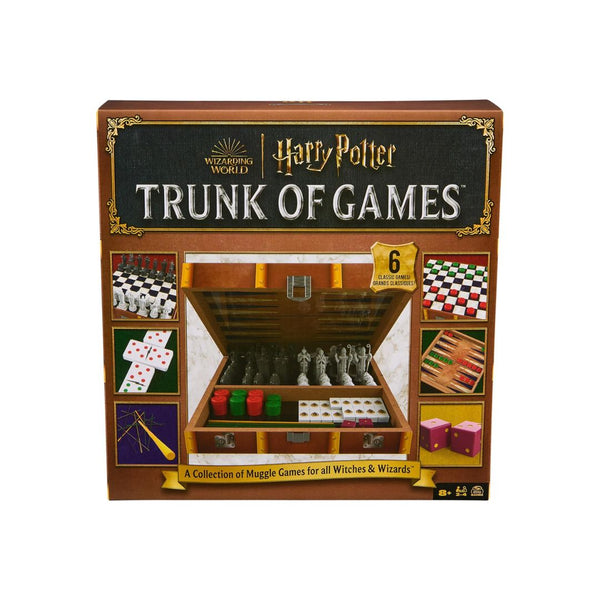 Wizarding World Of Harry Potter Trunk Of Games 6-In-1 Wooden Storage Box