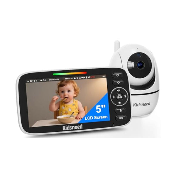 Baby Monitor Camera 5-In Display With Night Vision And Audio