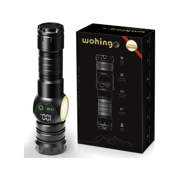 Rechargeable 2000 Lumen Tactical LED Flashlight