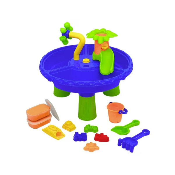 Play Day Kids Building 13-Piece Outdoor Activity Water Table