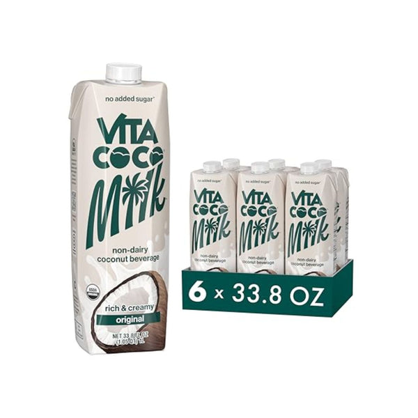 6 Pack Of Vita Coco Original Coconut Milk 33.8oz Containers
