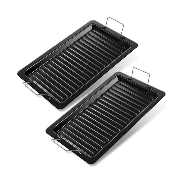 2-Piece Grilling Pan with Handles