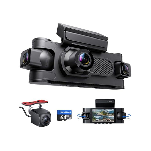 4 Channel 1080P Dash Cam 360° Front Rear Inside
