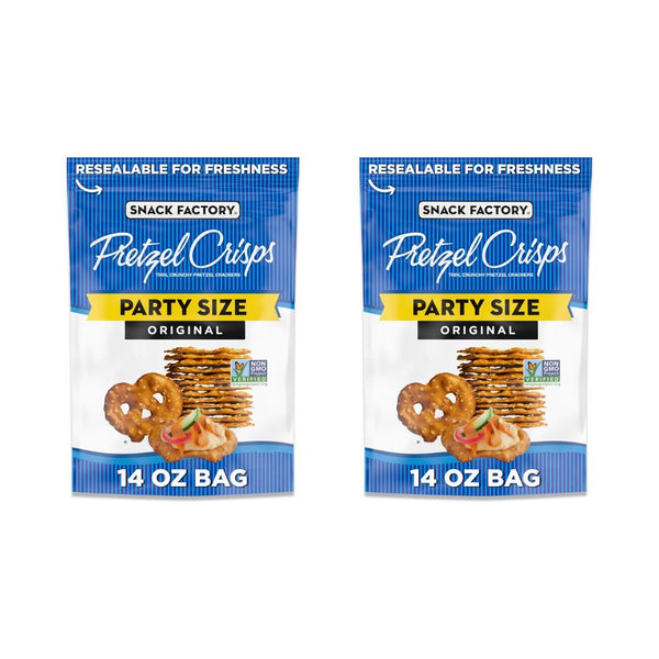 2 Bags of Snack Factory Original Pretzel Crisps