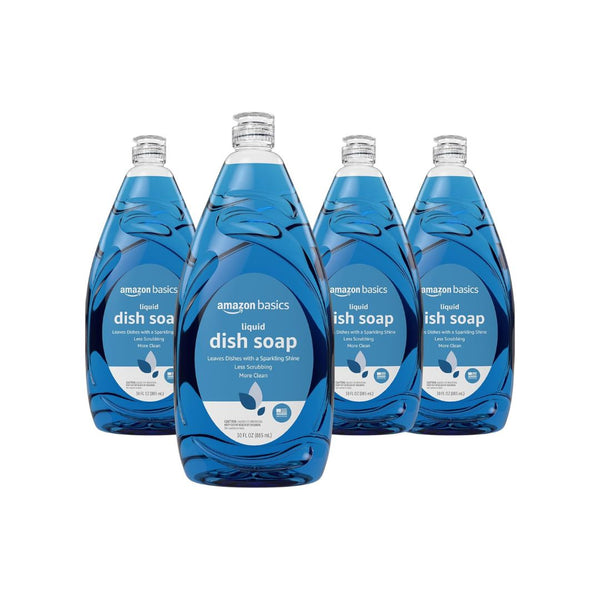 Pack of 4 Amazon Basics Dish Soap, Fresh Scent