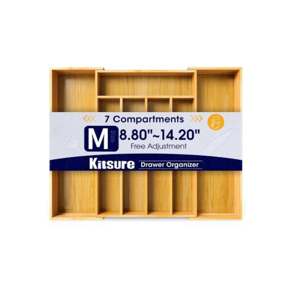 Bamboo Expandable Flatware Organizer