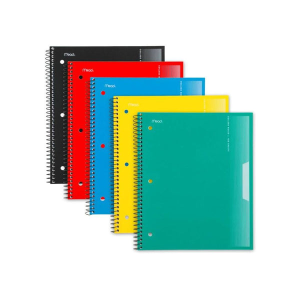 5-Pk Mead Spiral College Ruled Notebook