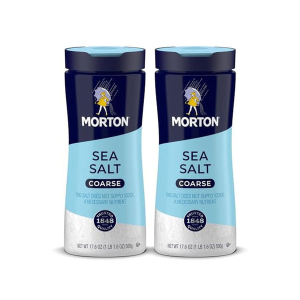 2 Pack Morton Coarse Sea Salt 17.6 oz