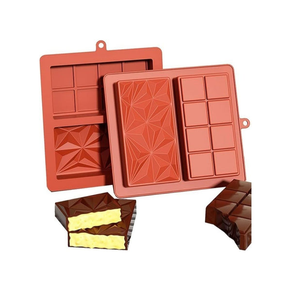 2 Pack Silicone Chocolate Bar Molds