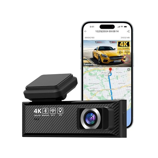 4K UHD Smart Dash Cam with Wi-Fi and GPS