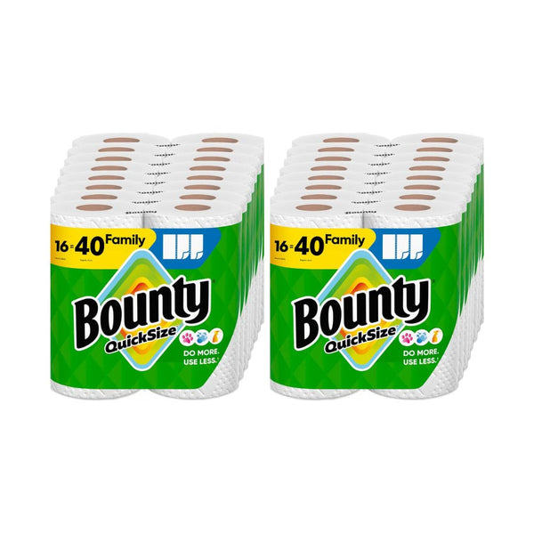32 Family Rolls of Bounty Paper Towels Quick Size + Get $20 Amazon credit + Get $15 Rebate!