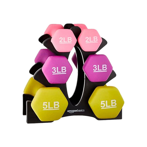 Amazon Basics Neoprene Dumbbell Hand Weights Set