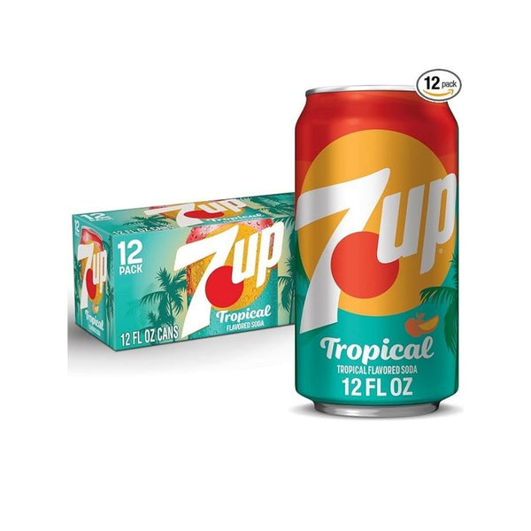 12 Cans of 7UP Tropical