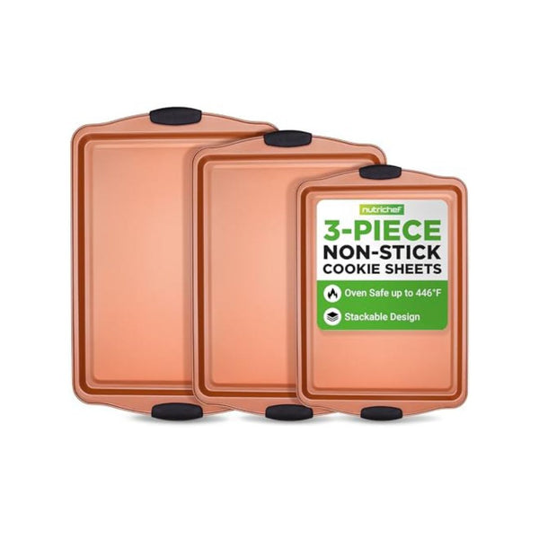 NutriChef 3 Piece Baking Pan Set