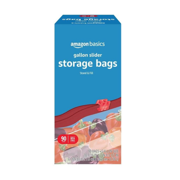 90 Amazon Basics Slider Gallon Food Storage Bags