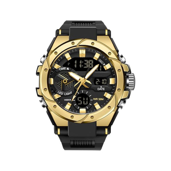 Men's Digital Analog Sports Watch Dual Display Stopwatch
