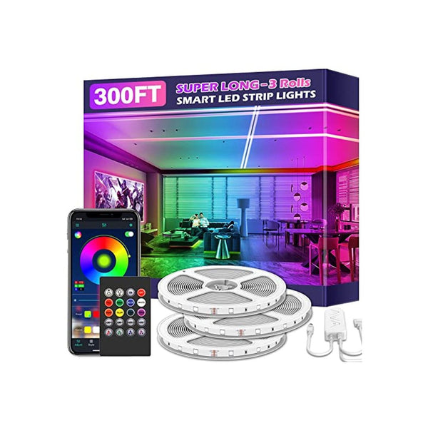 300ft Smart LED Strip Lights Music Sync Bluetooth