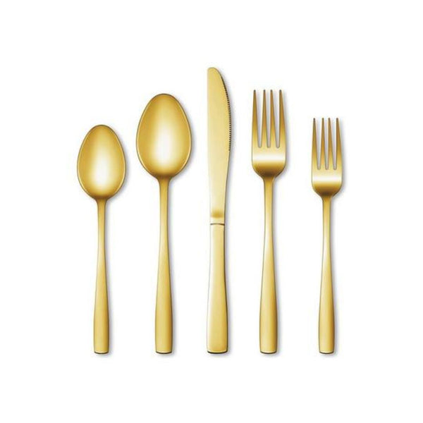 40-Piece Gold Silverware Set
