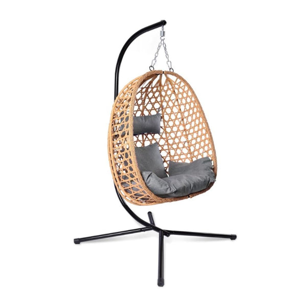 Bifanuo Wicker Hanging Hammcok Egg Chair with Stand