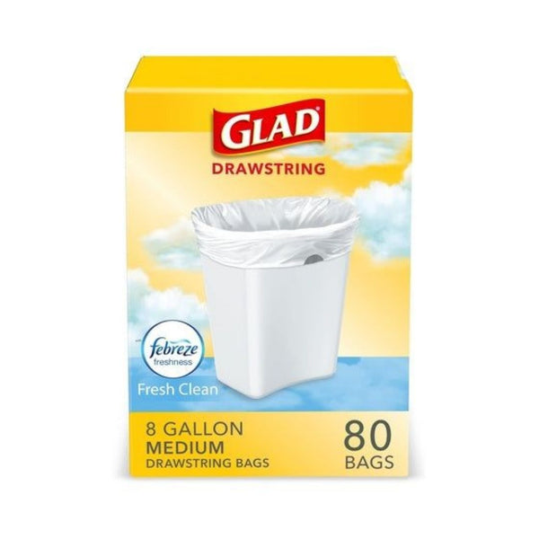 80 Glad Medium 8 Gallon Trash Bags