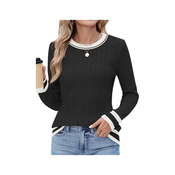 Women's Crew Neck Long Sleeve Sweater (Many Colors)