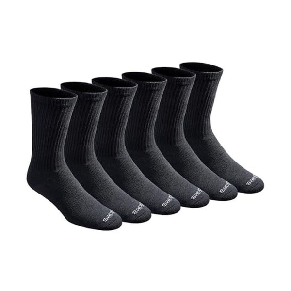 6 Pairs Dickies Men's Dri-Tech Moisture Control Crew Socks