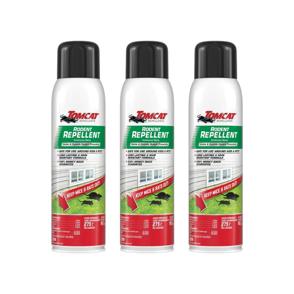 3-Pack Tomcat Repellents Rodent Repellent Continuous Spray