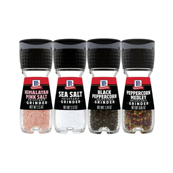 4-Pcs McCormick Salt & Pepper Grinder Variety Pack