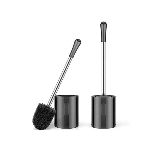 2 Pack Compact Toilet Brush and Holder Set