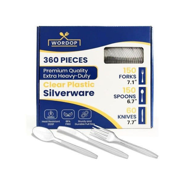 360 Extra Heavy Duty Plastic Silverware Set