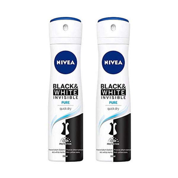 2 Pack NIVEA Invisible Anti-Perspirant Deodorant Spray 150ml