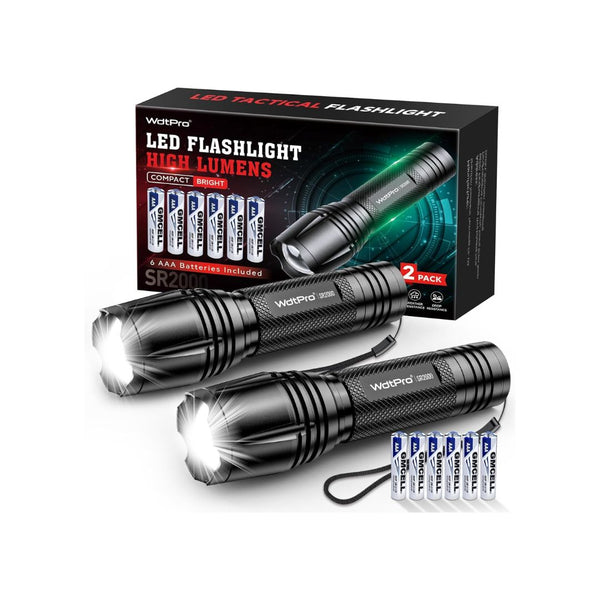 2-Pack Brighter Tactical Flashlights