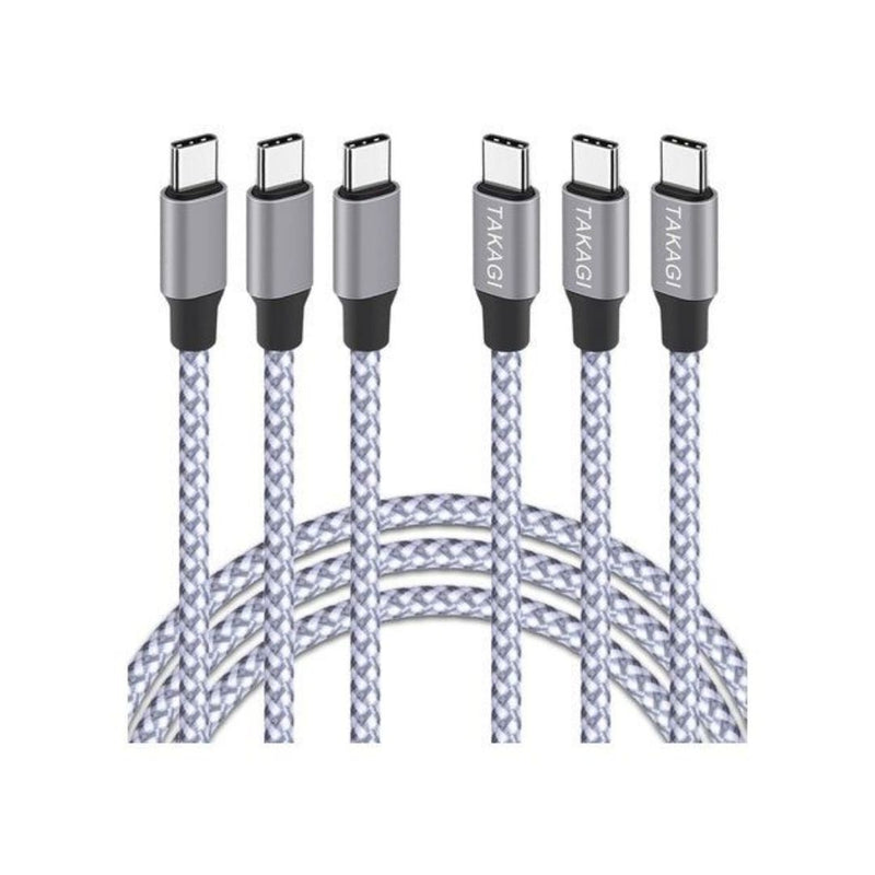 3 USB C to USB C 3ft Cables