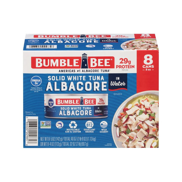 8 Cans of 5 Oz Bumble Bee Solid White Albacore Tuna in Water
