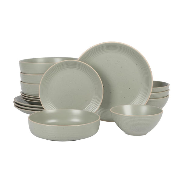 16-Pcs Gibson Home Stoneware Dinnerware Set