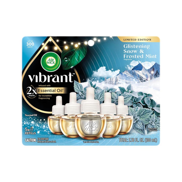 5-Count Air Wick Advanced Scented Oil Glistening Snow + Frosted Mint Air Fresheners