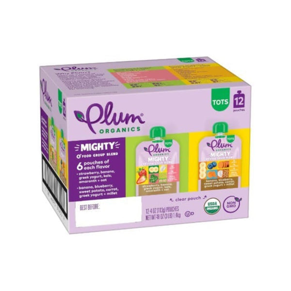 12 Pack Plum Organics Mighty 4 Toddler Food Pouches