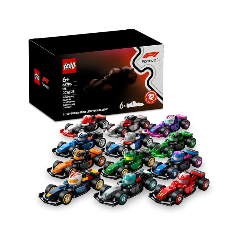 6-Pack LEGO F1 Collectible Race Cars