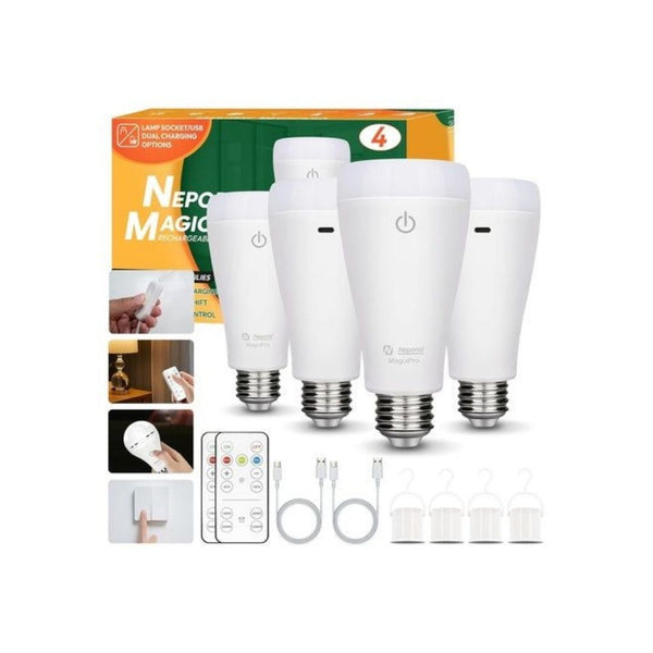 4 Rechargeable Neporal MagixPro LED Bulbs