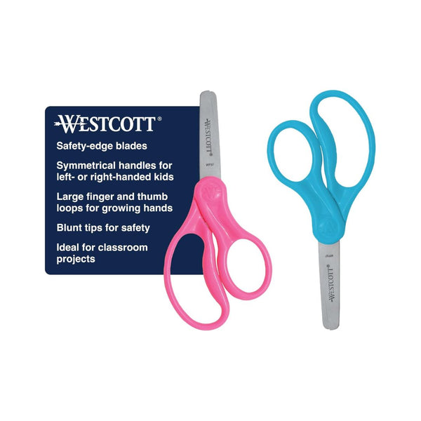 2-Pack Westcott 5-In Hard Handle Kids Scissors