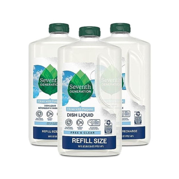 3 Pack 50 oz Seventh Generation Dish Soap Refill