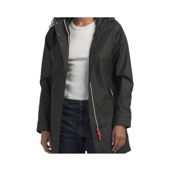 Hunter Women's Mid Length Rubberized Rain Coat