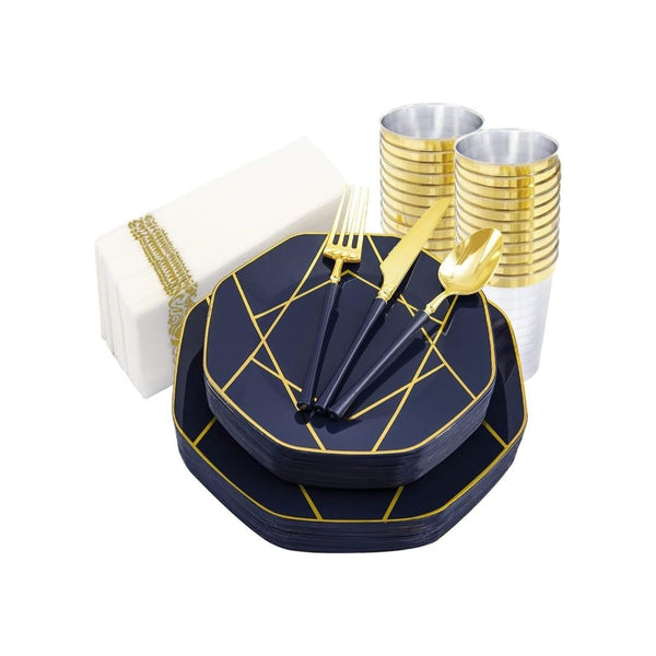 140 Piece Plastic Dinnerware Set