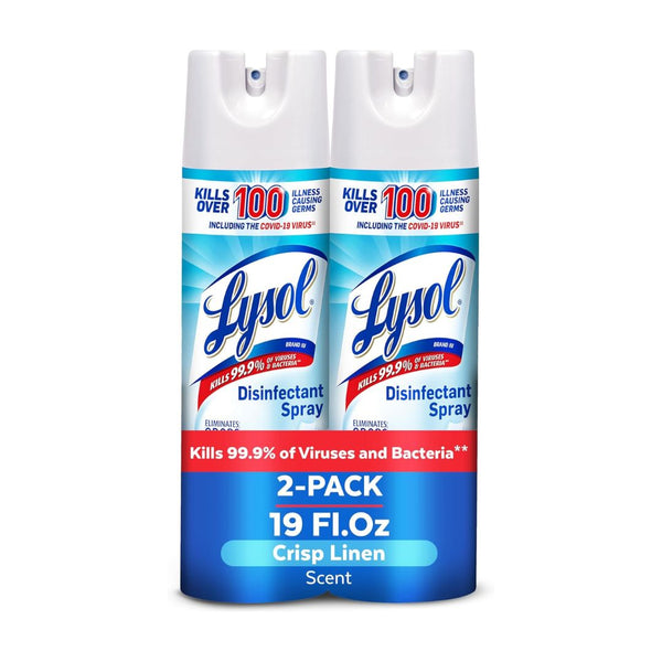 2 Spray Cans of Lysol Disinfectant Spray