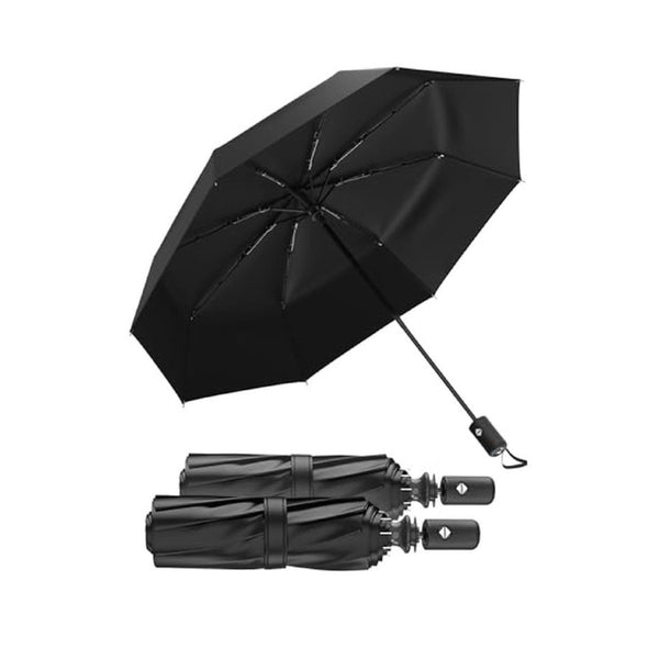 2 Pack Rain-Mate Auto Open Close Windproof Compact Travel Umbrella