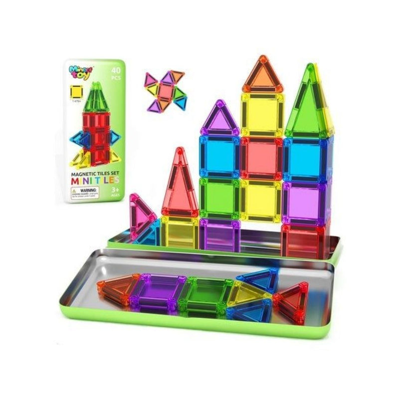 40-Piece Mini Magnetic Tiles Travel Set