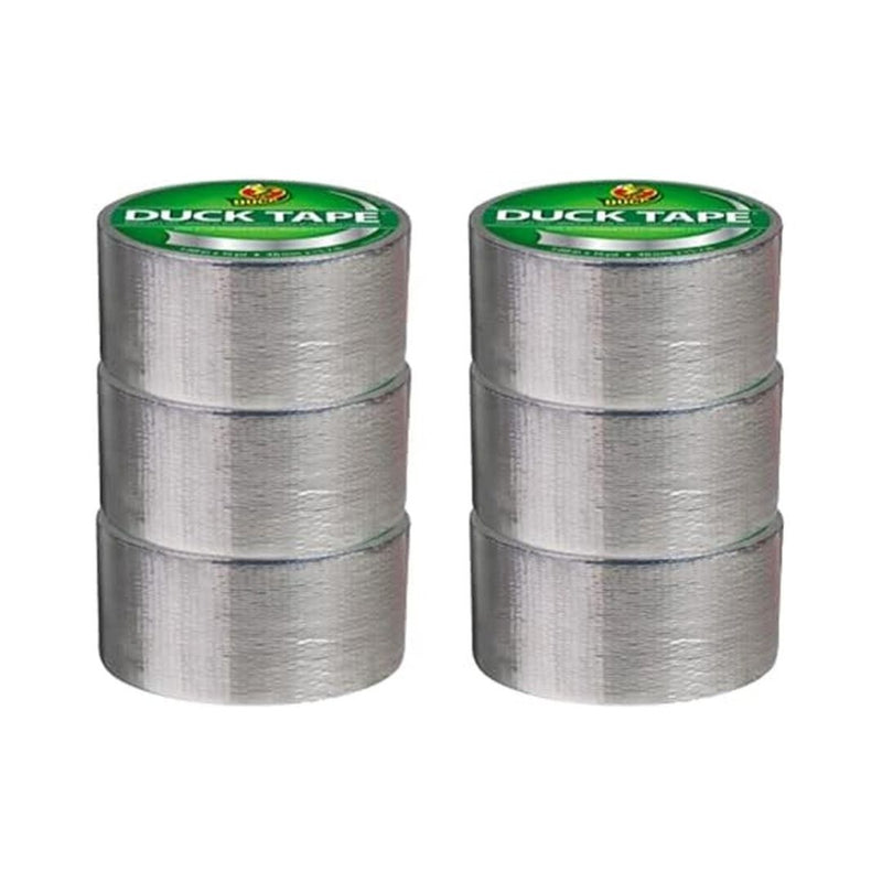 6 Pack Duck Duct Tape Metallic Chrome Rolls
