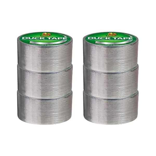 6 Pack Duck Duct Tape Metallic Chrome Rolls